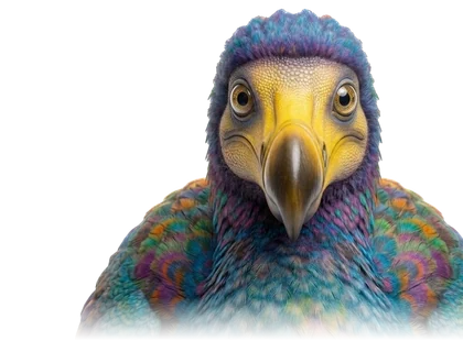 Le dodo, mascotte du site, qui fait coucou de l'aile