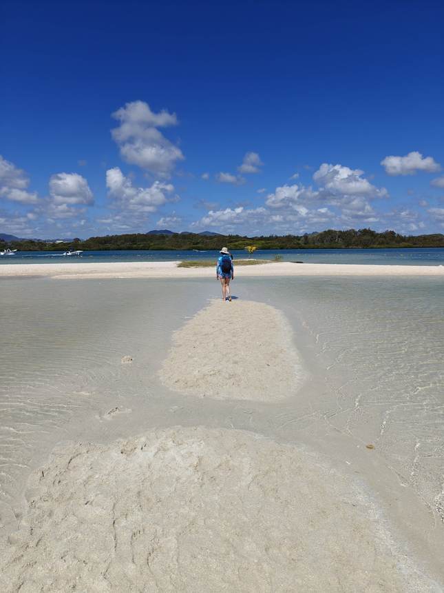 Un banc de sable découvert par la marée