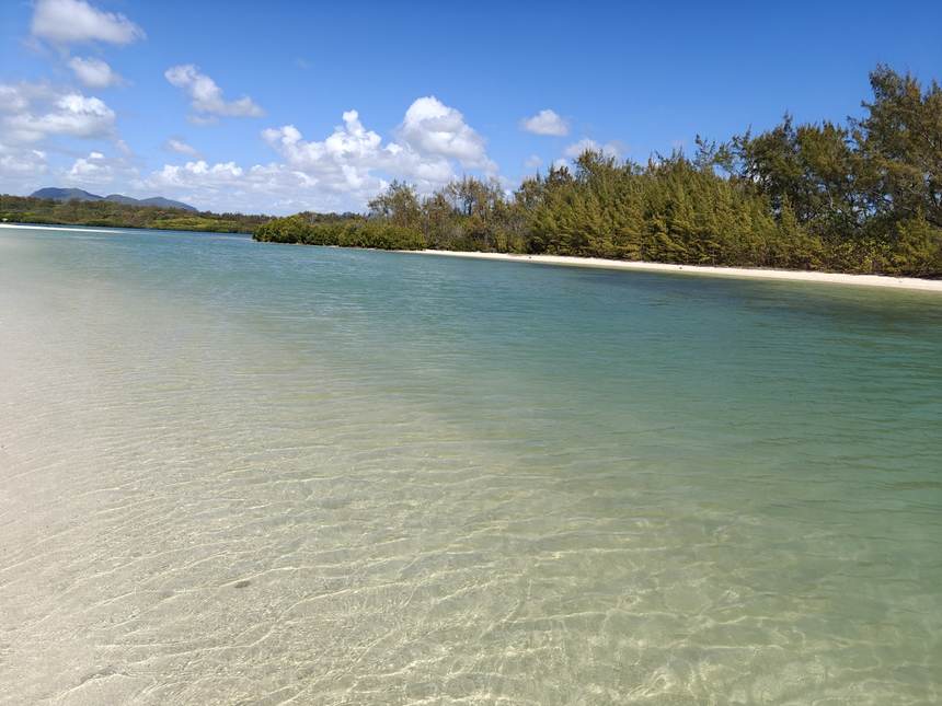 Le lagon presque à sec